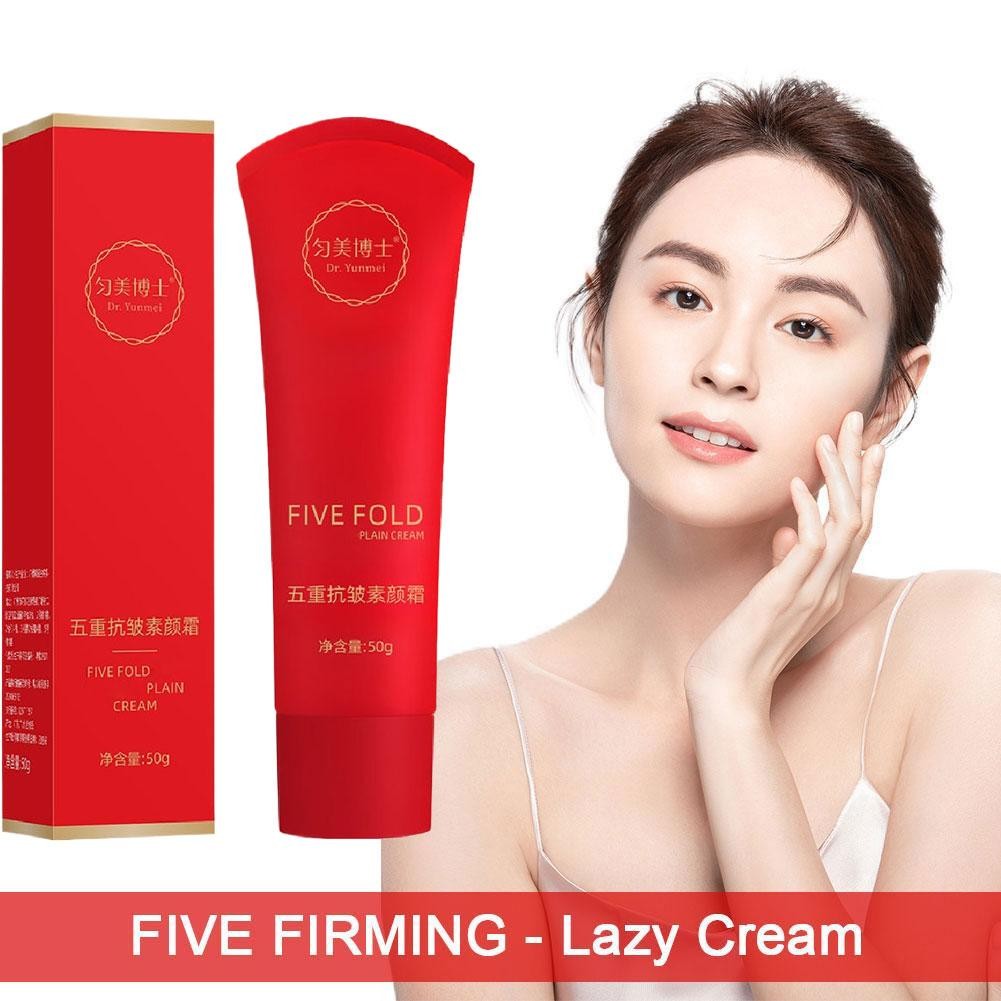 [ซื้อ 1 แถม 1 ฟรี] บีบีครีมห้าพับห้าเท่าครีมธรรมดาให้ความชุ่มชื้น สดใสขึ้น ครีม ใบหน้า ขี้เกียจ ครีม ห้า-ใน-หนึ่ง บีบีครีมสีผิวครีมแยก