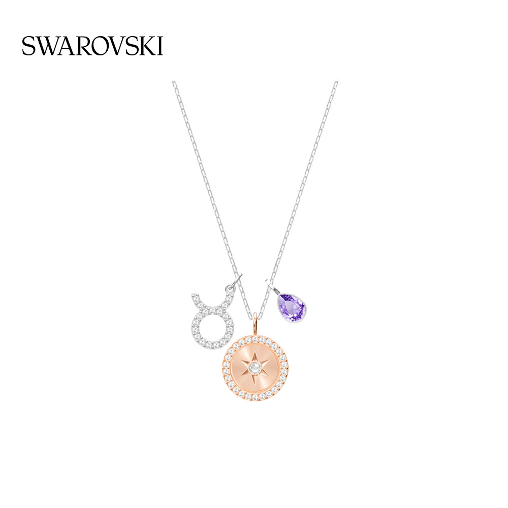 [ผลิตภัณฑ์ใหม่] Swarovski ZODIAC สร้อยคอสิบสองกลุ่มดาวหญิง Taurus Clavicle Chain ของขวัญ