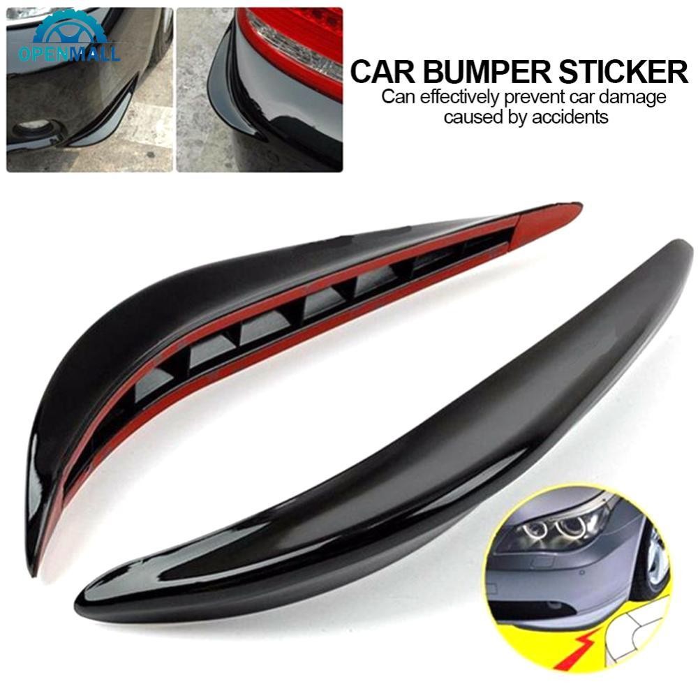OPENMALL 2 ชิ้น Universal รถกันชนมุมสติกเกอร์ยาง Guards บัฟเฟอร์ Trim Moulding Anti-Scratch แถบป้องกัน I4T4