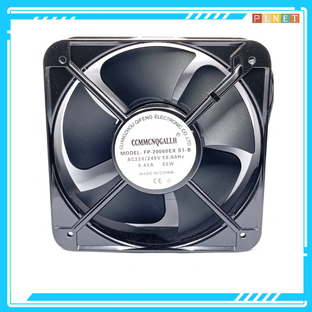 ส่งด่วน พัดลม 8นิ้ว สี่เหลี่ยม 220v 2สาย  MODEL: FP-20060EX S1-B AC220/240V 50/60Hz 0.43A 65W