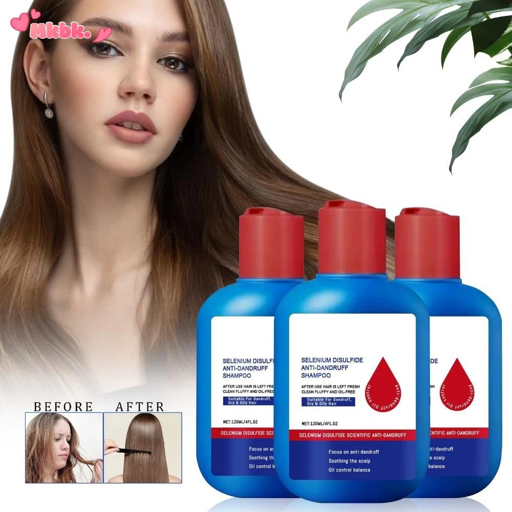 MKBK Selenium Sulfide Shampoo, แชมพู Nipori สดชื่น 120 มล., 2025 แชมพูทําความสะอาดป้องกันรังแคควบคุม