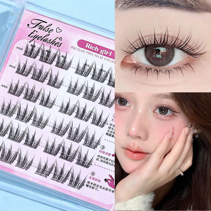 ขนตาปลอม 3D ไม่ต้องใช้กาว ป้องกันเหงื่อ ไม่หลุดง่าย ขยายตา ใช้ซ้ำได้ เหมาะสำหรับมือใหม่ 36ช่อ/กล่อง