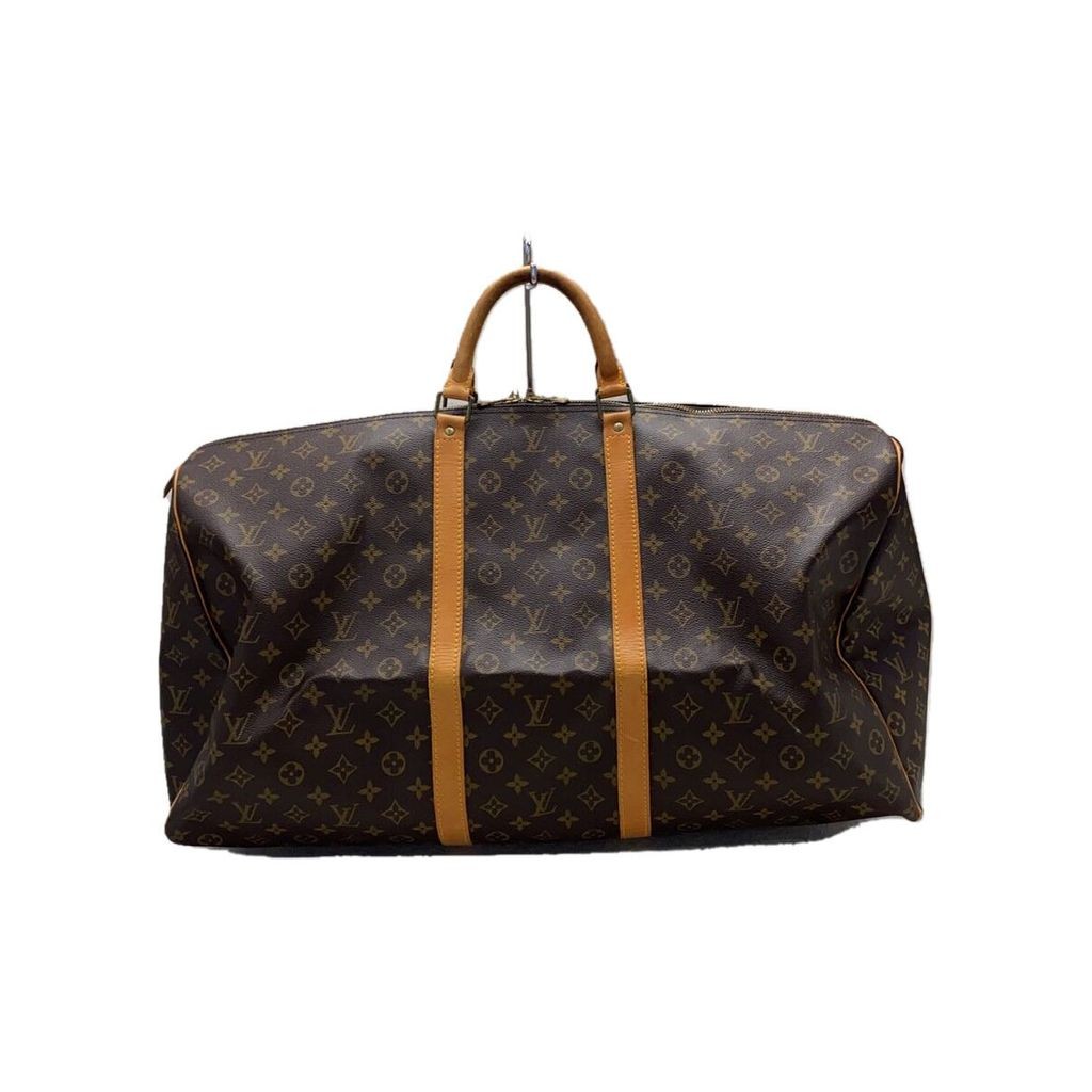 Louis VUITTON Monogram Keepall Canvas สีน้ําตาล PVC Boston Bag Keypall 60_Monogram Canvas_BRW BRW ส่