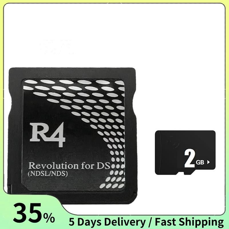 R4 การ์ดเกม + 2GB การ์ดหน่วยความจําสําหรับ NDS Burning Card ไม้/YS Dual Core สําหรับ DS NDSL NDS รุ่นแรก R4 การ์ดเกม