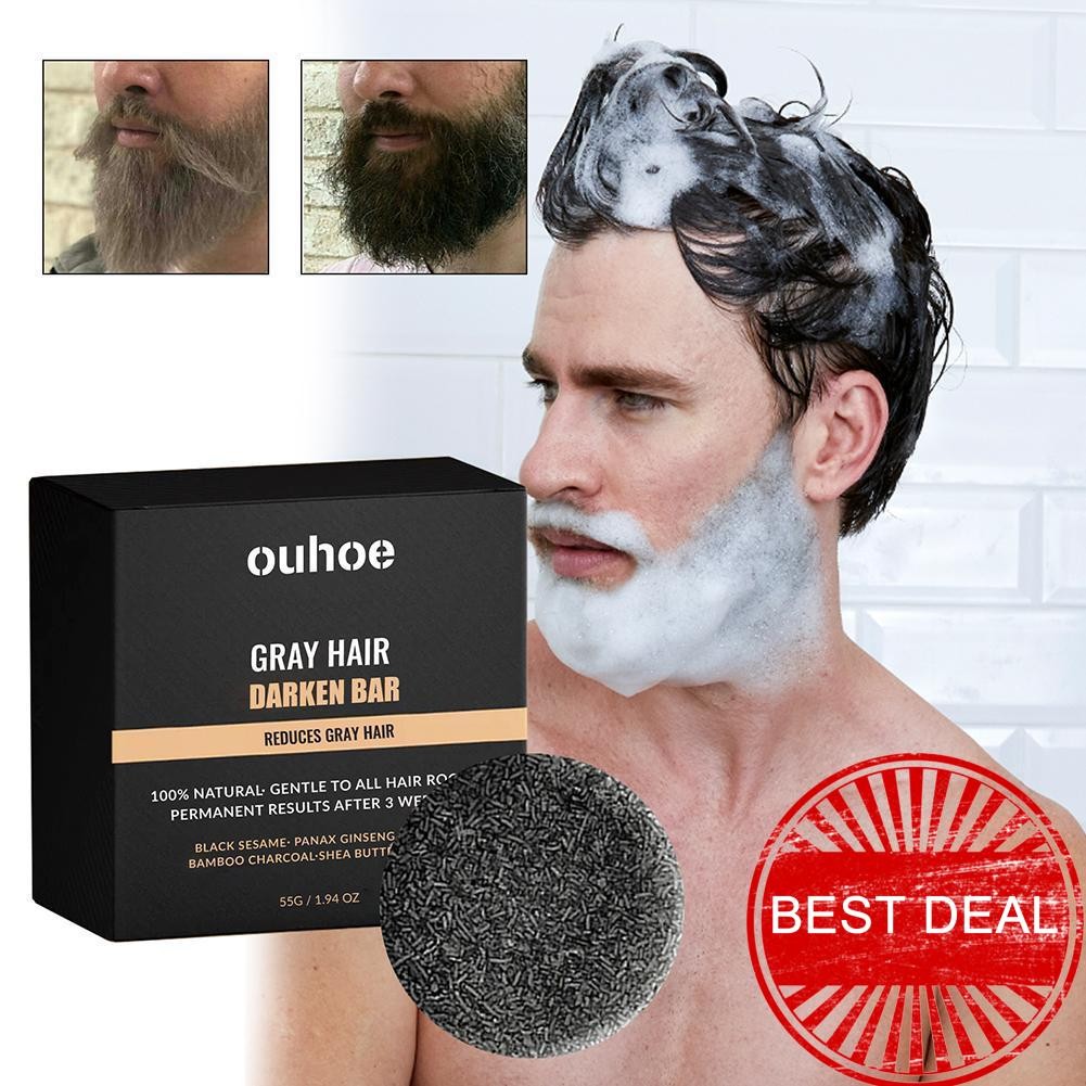 Organic Polygonum Solid Shampoo Hair Darkening Soap แชมพูบาร์สบู่ธรรมชาติ 100g W2n9