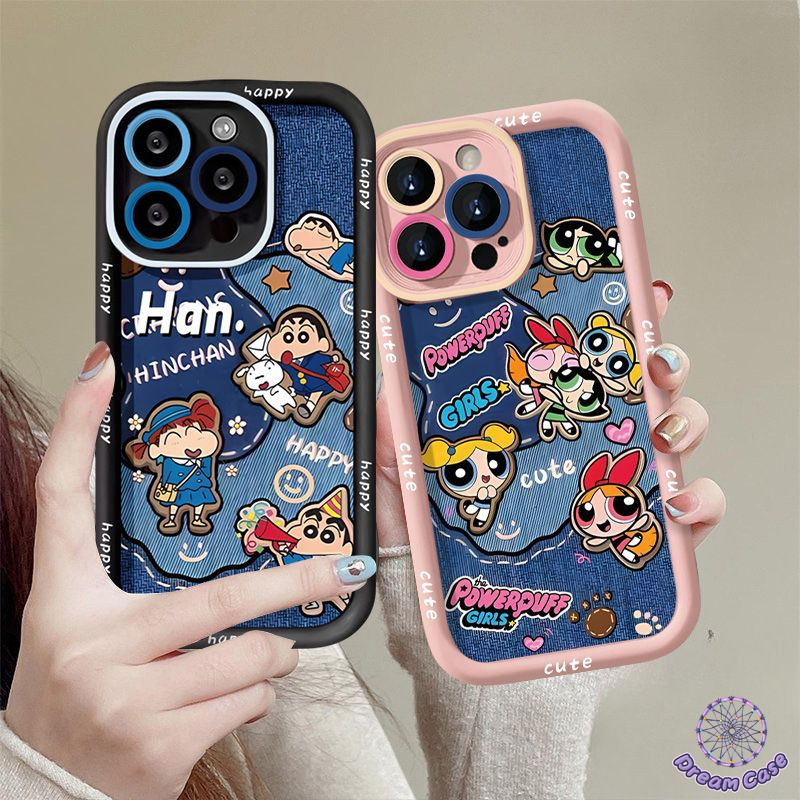 การ์ตูนสีเทียนชินชานเท่ซุปเปอร์สาวนุ่ม เคส Samsung A54 A05 A14 A15 A05s A50 A13 A12 A34 A03 A21s A53 A04 A52 A24 A02s