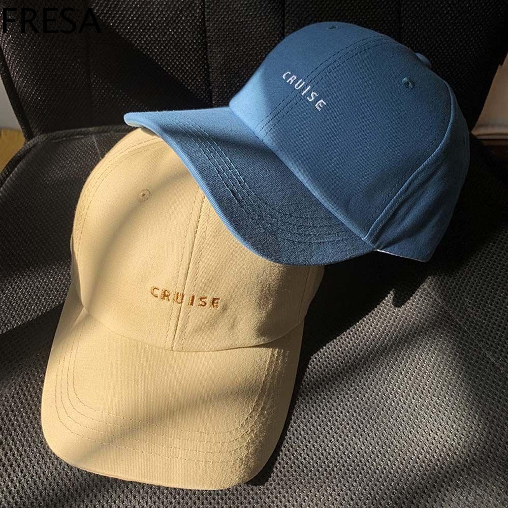 Fresa เบสบอลหมวกปรับตัวอักษรผู้หญิงผู้ชาย Casual เกาหลีกีฬาหมวก