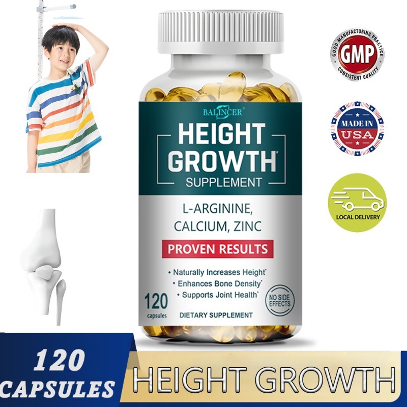 อาหารเสริมเพิ่มความสูง มีแคลเซียม ผักโขม ฯลฯ เพื่อเพิ่มกระดูกและข้อเติบโต เหมาะสําหรับทั้งชายและหญิง