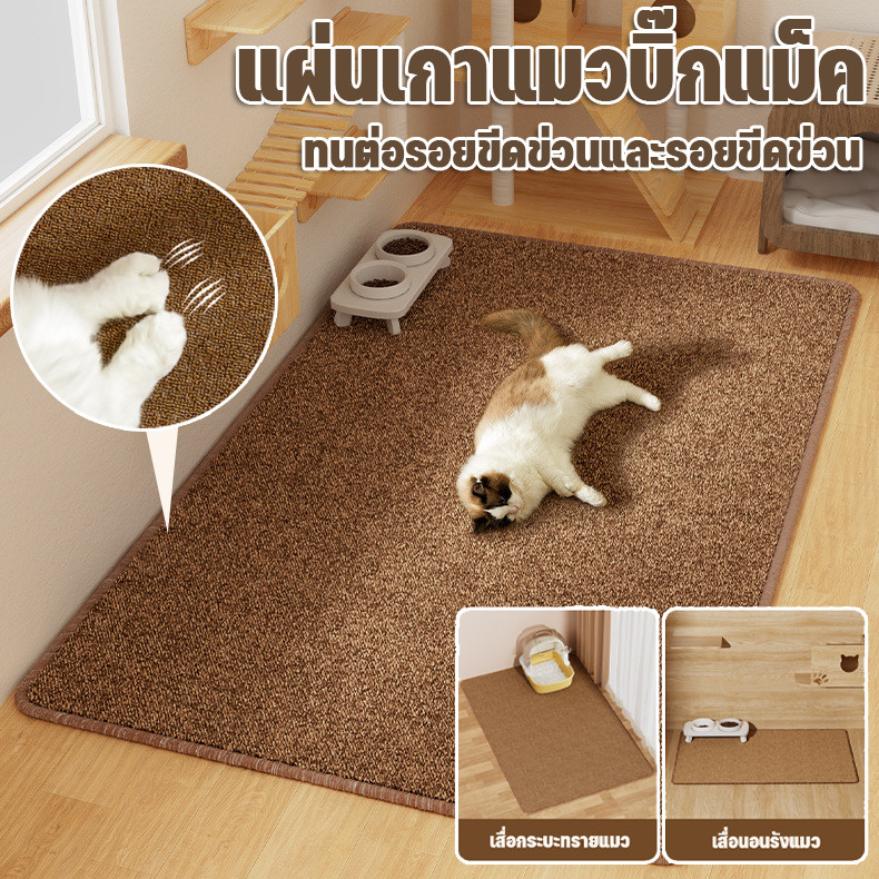 แผ่นขูดแมว เสื่อพรมเลียนแบบป่านศรนารายณ์ การเจียรกรงเล็บสัตว์เลี้ยงทําความสะอาดง