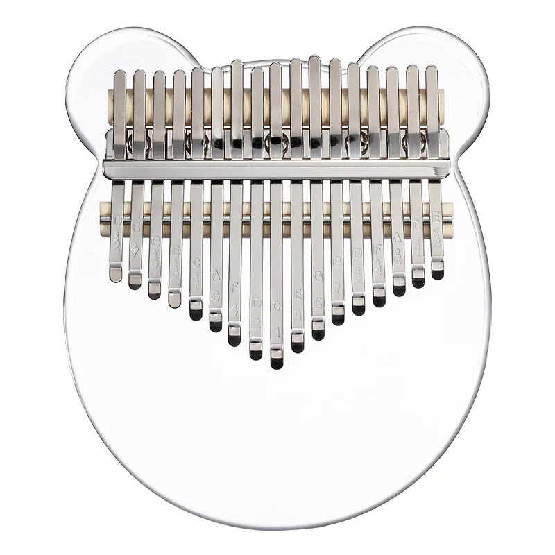 Acrylic Kalimba 17/21 Keys Transparent Thumb Piano Bear Heart Shape Calimba Keyboard Musical Instrum