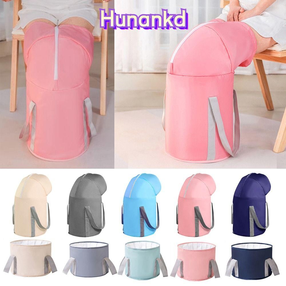 Huan ถุงแช่เท้า,พร้อมที่จับในครัวเรือนพับถังกระเป๋าล้างเท้า Anti-leak อ่างสปาเท้าอุ่นแบบพกพาหอพักบ้าน