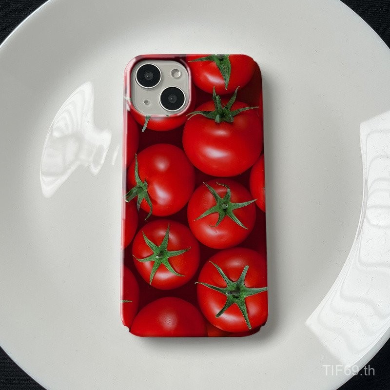 แบบเต็มหน้าจอผักมะเขือเทศแอปเปิ้ลเคสโทรศัพท์มือถือเข้ากันได้กับ iPhone 16PROMAX xsmax 7/8PLUS XR XR XS เคสโทรศัพท์มือถือ15 11 13 12 14 PROMAX เคสแข็ง16 12 14 11 15 13 Pro ป้องกันทนทานต่อสิ่งสกปรก xwia