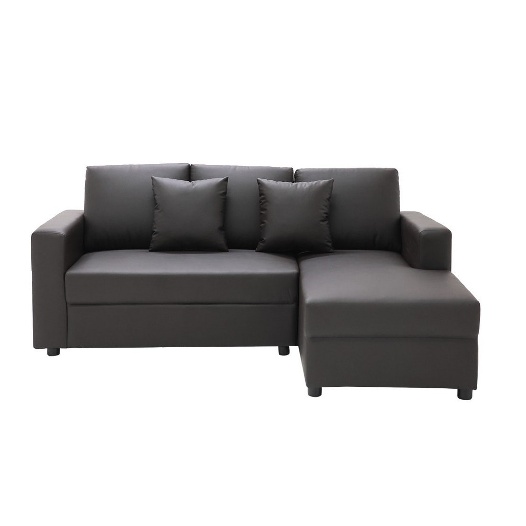 SB Design Square โซฟาเข้ามุมขวา รุ่น Gaila สีน้ำตาล (195x154x86 ซม.) แบรนด์ KONCEPT FURNITURE