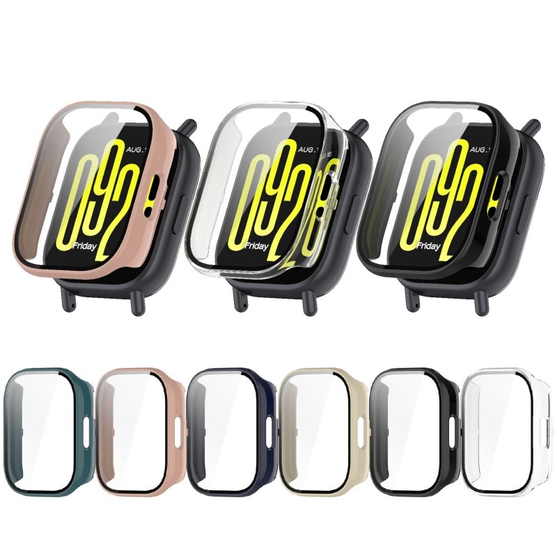 Redmi Watch 5 4 3 Active lite Band2 Xiaomi Smart Band 8 Active เคส casing Hard Protective Hard PC case Full coverage case ฟิล์มป้องกันแก้ว