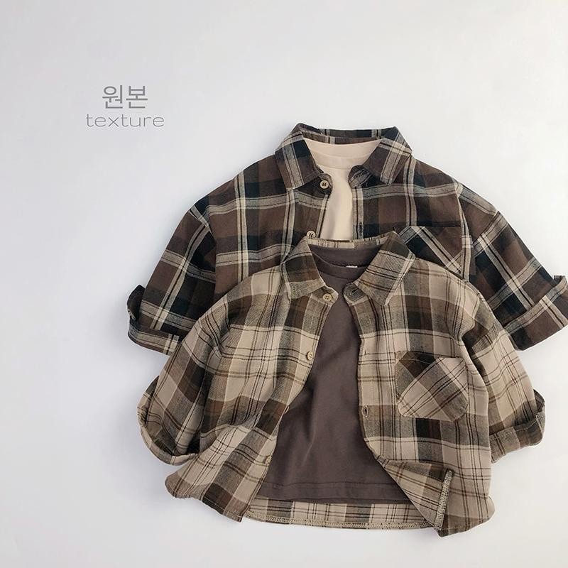 เสื้อเชิ้ตแขนยาว ลายสก๊อต แฟชั่นฤดูใบไม้ผลิ และฤดูใบไม้ร่วง สําหรับเด็กผู้ชาย 2024