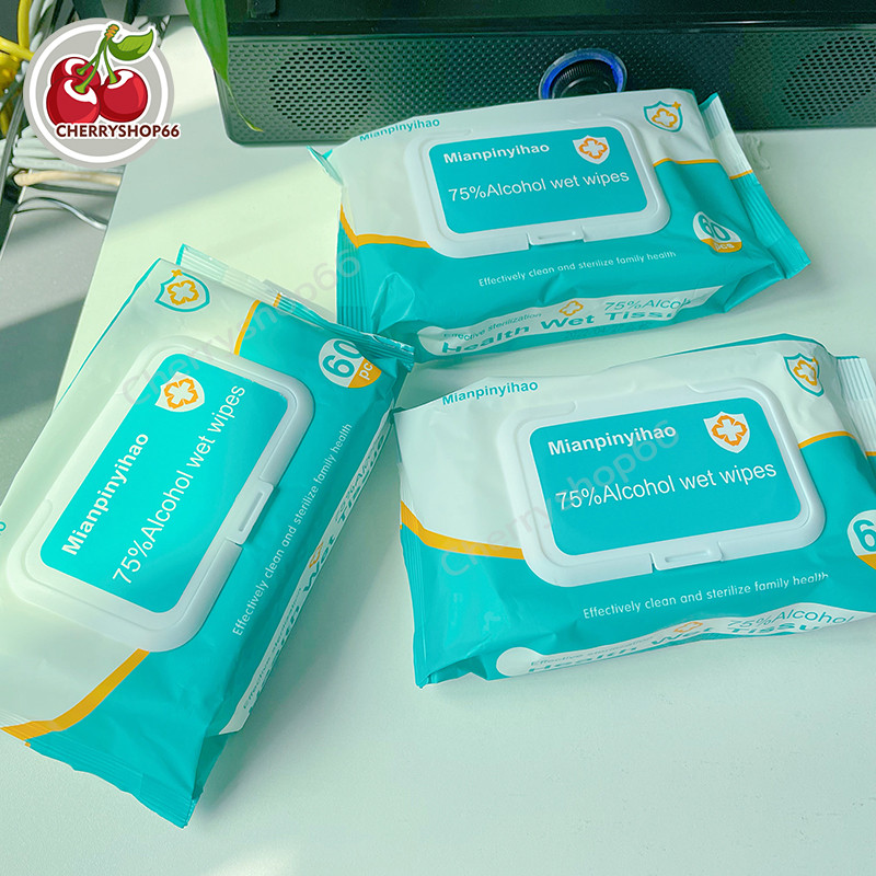 5 PCS ทิชชู่​แอลกอฮอล์ ทิชชู่เปียกผสม​แอลกอฮอล์ ทิชชู่แอลกอฮอร์​ แอลกอฮอล์​75% ทิชชู่​เปียก​ผ้าเปียกแอลกอฮอล์ขนาดพกพา​