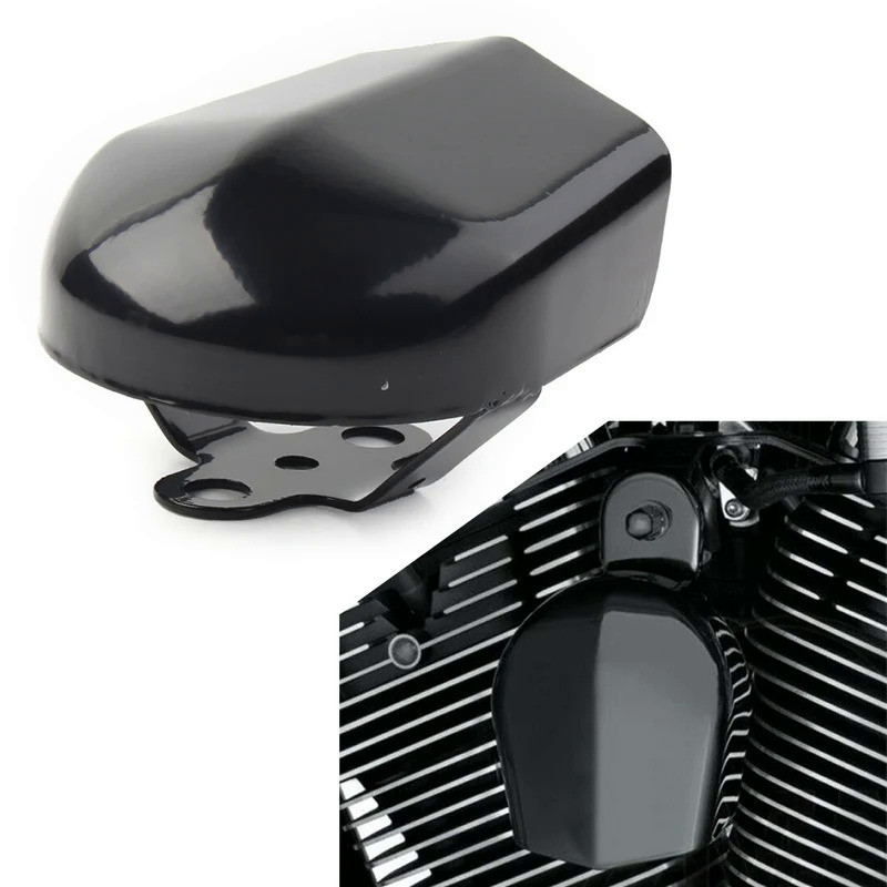 Mo Motorbike Horn Cover Metal for Harley Touring Road King Glide Street FLHR FLHX 1993-2018 Gloss Bl