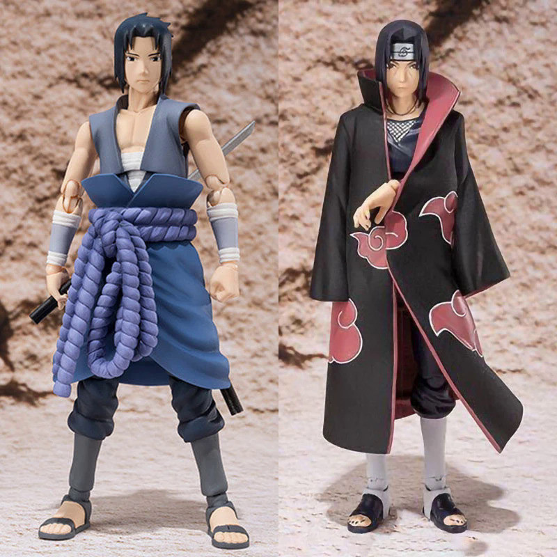 S.h.figuarts Naruto uchiha Itachi Sasuke FIGURE shippuke โมเดลตุ๊กตาขยับแขนขาได้ของเล่นเครื่องประดับ