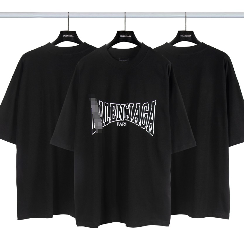สต็อกใหม่ตรงแยกพิมพ์สโลแกนแขนสั้นแฟชั่นคอกลมเสื้อยืดลําลอง