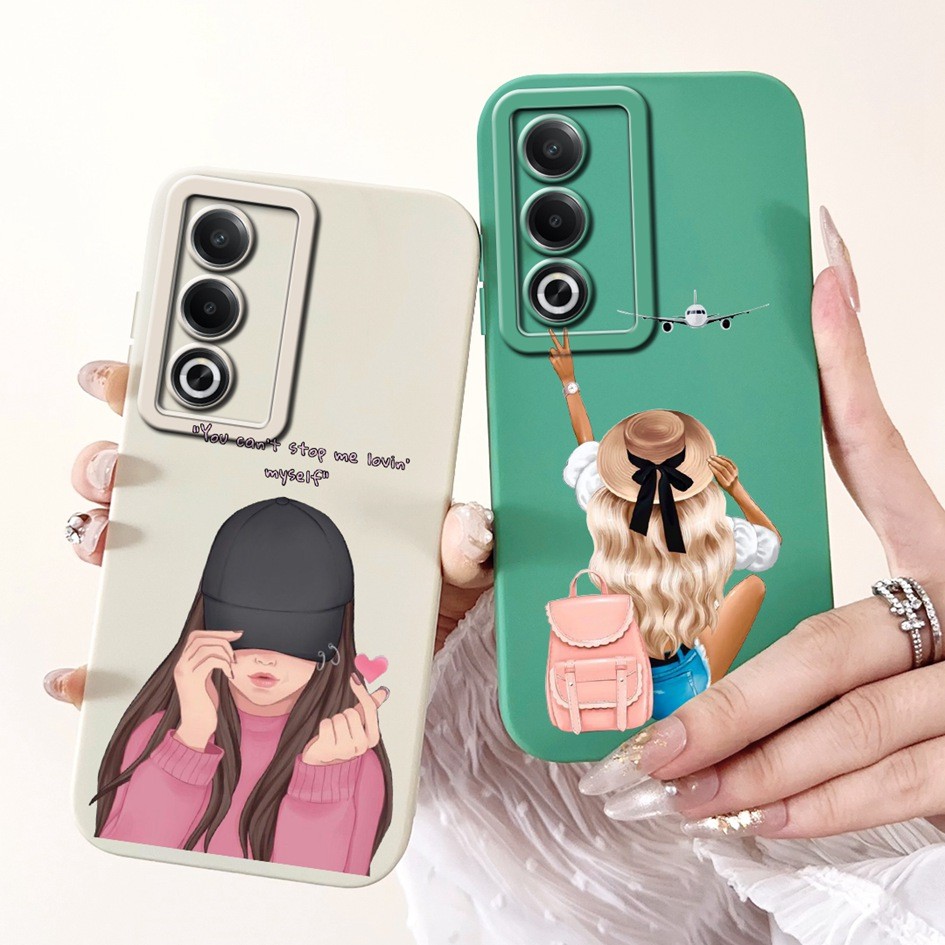 ปลอกกันกระแทกสําหรับ OPPO A3 Pro กรณี Pretty Girls Love Heart ซิลิโคนอ่อนนุ่มฝาหลังสําหรับ OPPO A3Pro 5G A80 กรณี