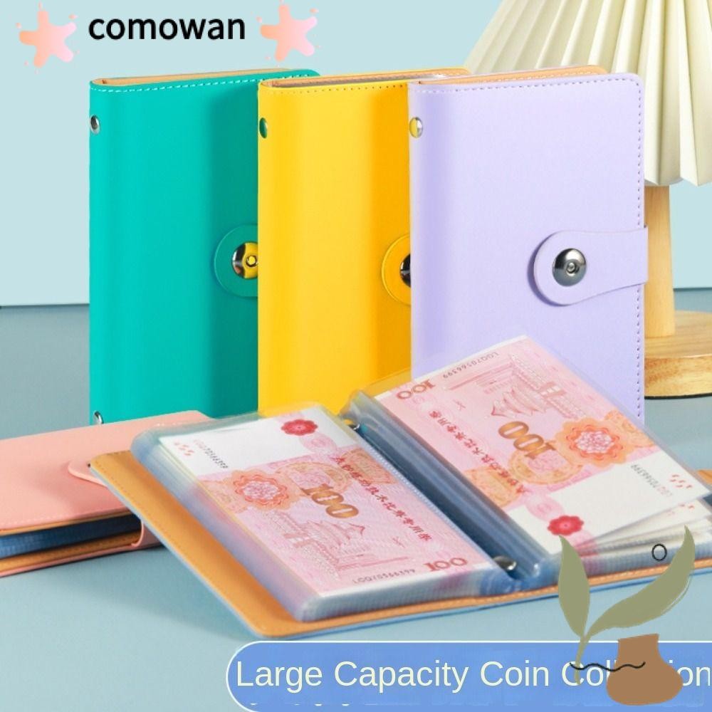 Kowan Mini Binder Saving Challenge, กันน้ําประหยัดเงิน 100 ซองประหยัดเงิน Challenge, ตลก PU ความจุขนาดใหญ่นํากลับมาใช้ใหม่ Saving Challenges แผ่นคนรัก