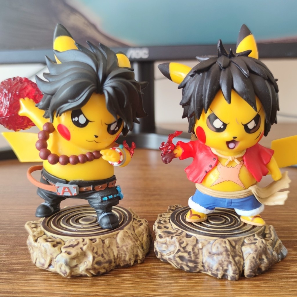 One Piece GK Pikachu COS Luffy Ace Zoro Thor รูปตุ๊กตา