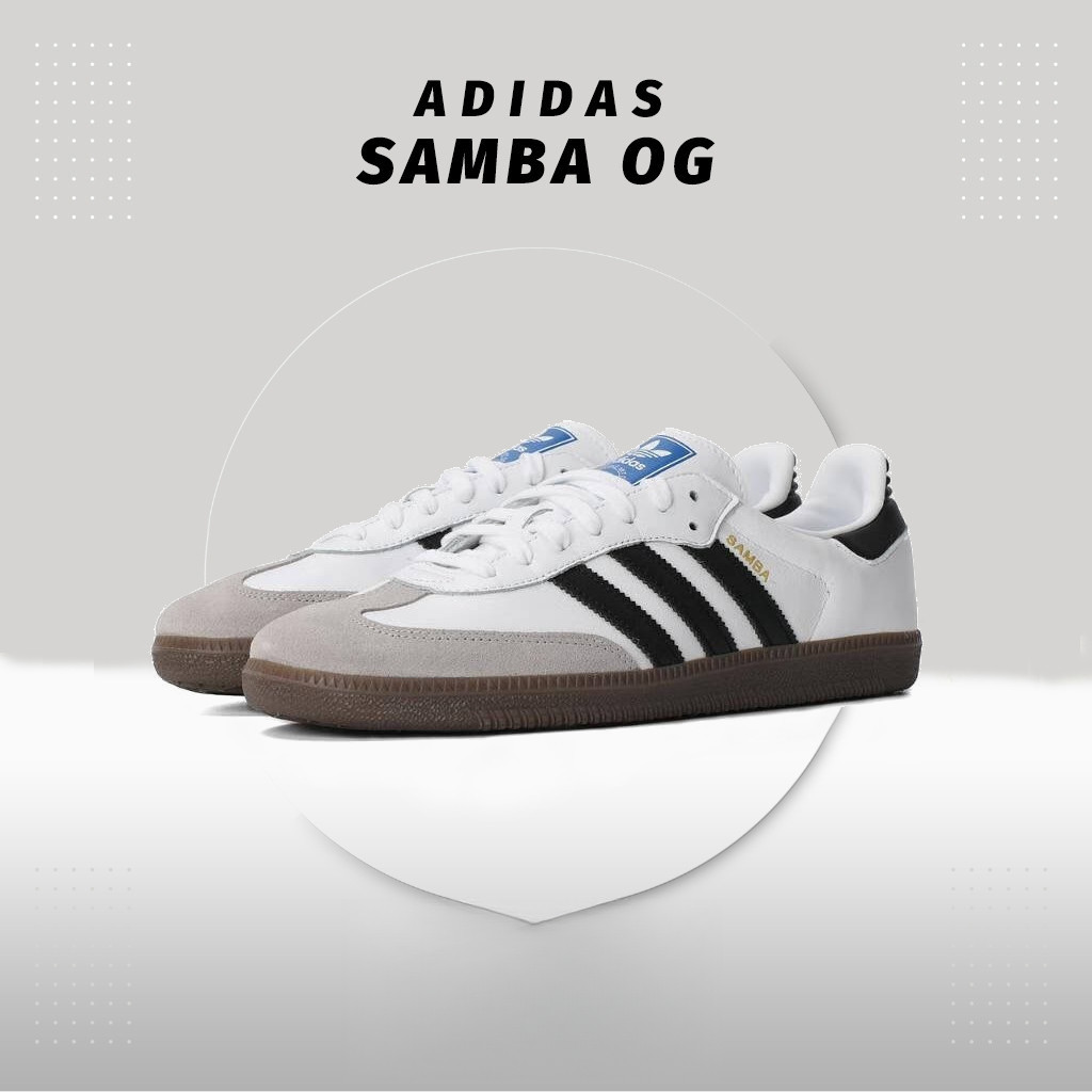 [ ของพร้อมส่งจากไทย ]‼️Adidas Samba OG ของแท้100% รองเท้าผ้าใบ Samba อาดิดาส รองเท้าผ้าใบ WHITE/BALC