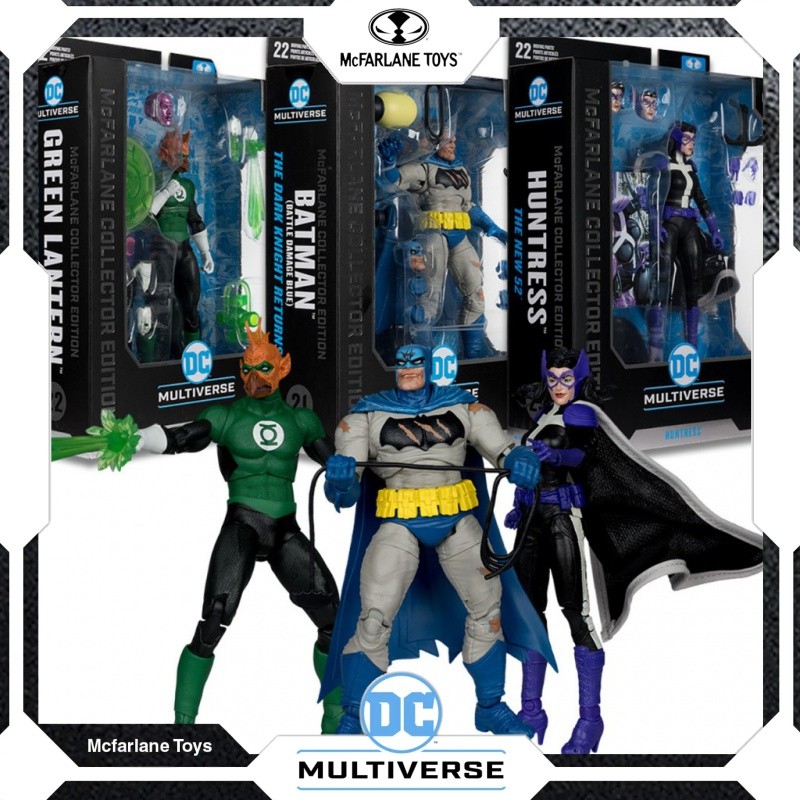 Mcfarlane Toys Huntress BATMAN BATTLE DAMAGE BLUE (THE DARK KNIGHT RETURNS) GREEN LANTERN DC Multiverse 7 นิ้ว Action Figure