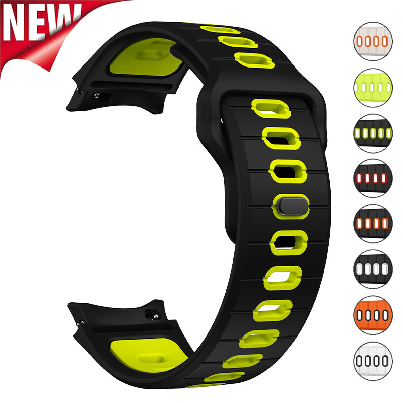ไม่มีช่องว่างซิลิโคนสําหรับ Samsung Galaxy Watch 7 FE 6 5 4 40 มม.44 มม.5Pro 45 มม.สายคล้องคอกีฬาสําหรับ Galaxy Watch 6 4 คลาสสิก 43 มม.47 มม.