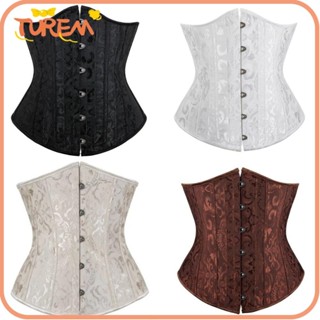 Turem Jacquard Underbust Corset, ผู้หญิงของขวัญ 26 กระดูกเหล…