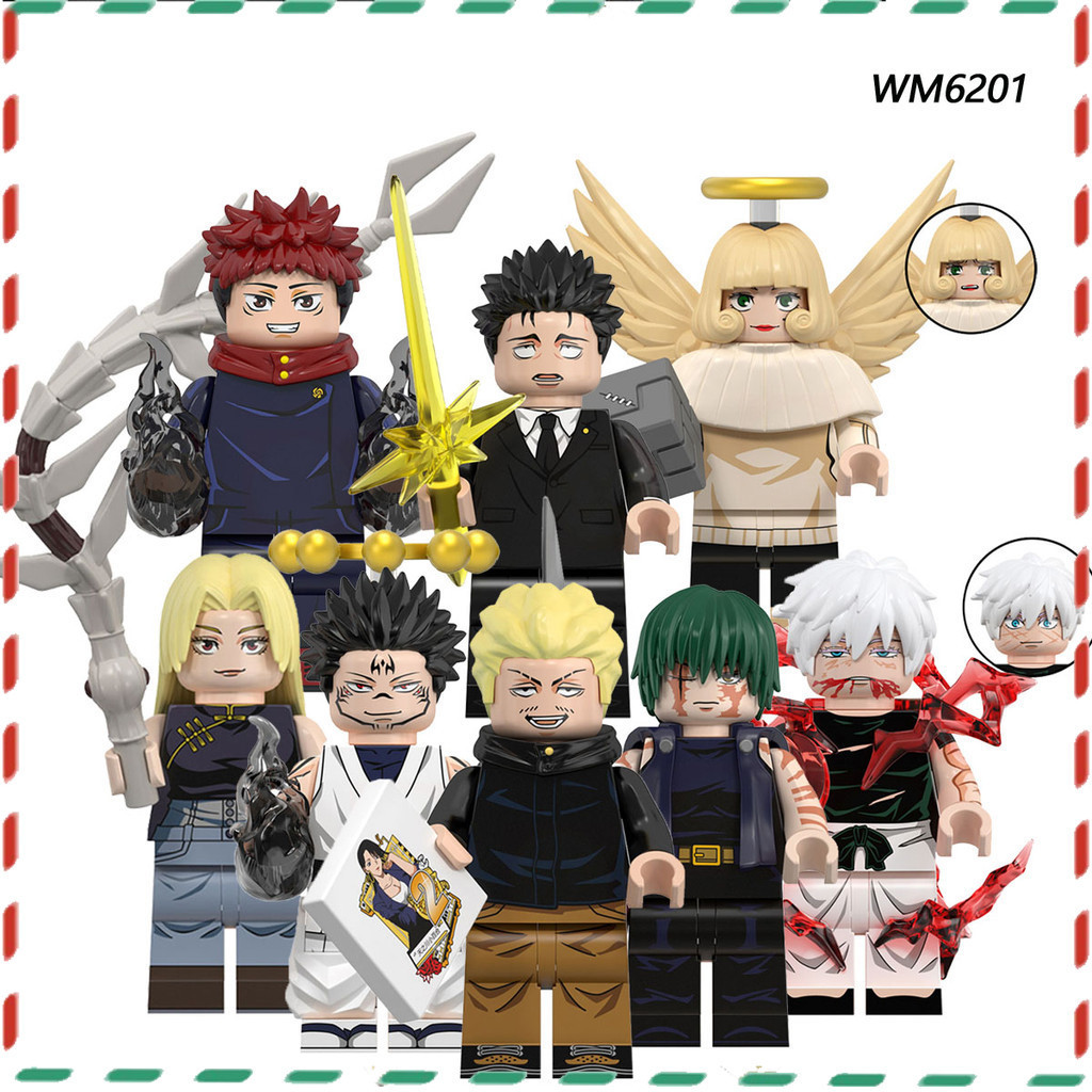 ของเล่นอนุภาคขนาดเล็กประกอบของเล่นอะนิเมะ Gojo Satoru Yuji Toji minifigure เครื่องประดับ
