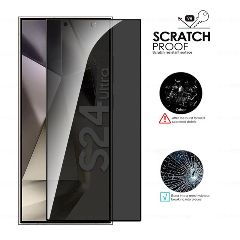 พรีเมี่ยมสนับสนุนลายนิ้วมือปลดล็อคคลิกเดียวติดตั้งหน้าจอปกป้อง Flim สําหรับ Samsung Galaxy S25 S24 U