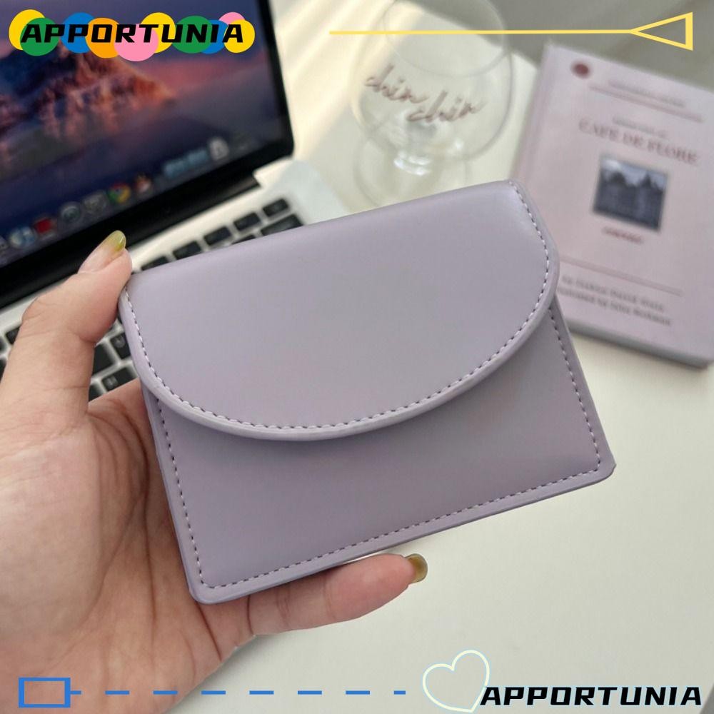 Apportunia กระเป๋าใส่เหรียญขนาดเล็กความจุขนาดใหญ่กระเป๋าเงินหญิง