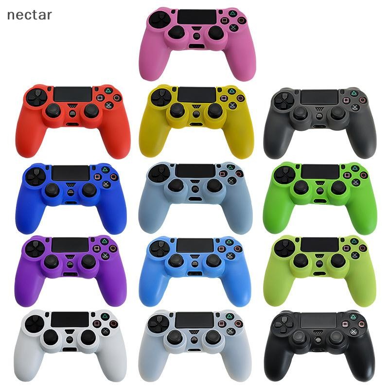Tar ซิลิโคนอ่อนนุ่มฝาครอบป้องกันสําหรับ Playstation 4 Controller ผิว PS4 Gamepad กรณี Joy Grip Caps N