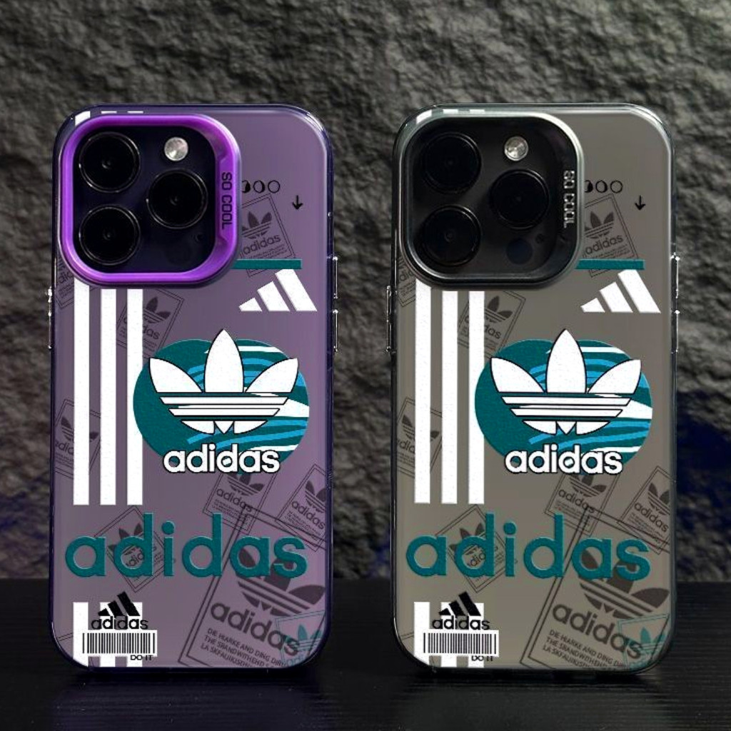 COD ใช้ได้ iphone 11 13 12 14 15 Pro MAX 14 15 8 7 Plus XR XSMAX เคสโทรศัพท์หรูซิลิโคน Adidas แบรนด์อินเทรนด์