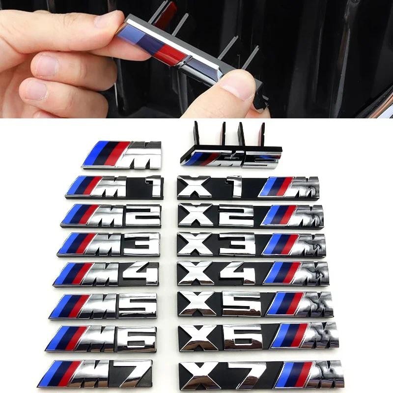 สําหรับ BMW M โลโก้ X1 X2 X3 X4 X5 X6 F48 G01 E84 E83 F39 F10 F30 G11 G07 G86 G80 G60 E46 3D รถด้านหน้า Grille Badge Emblem