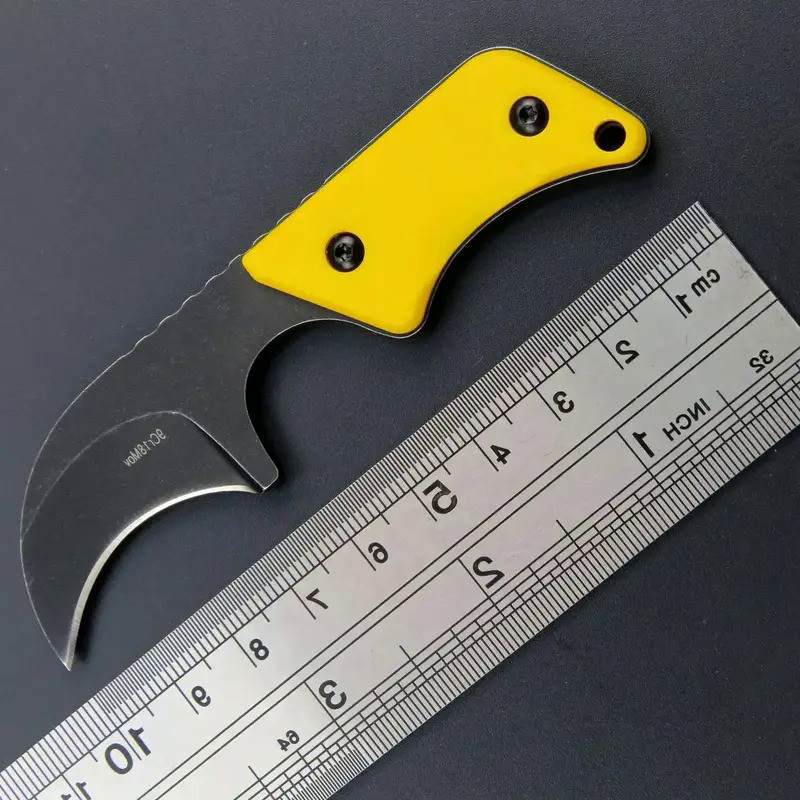 Eafengrow C1294 Fixed Blade Knife 9Cr18Mov Blade G10 Handle EDC Tool Neck Knife for Outdoor Camping 