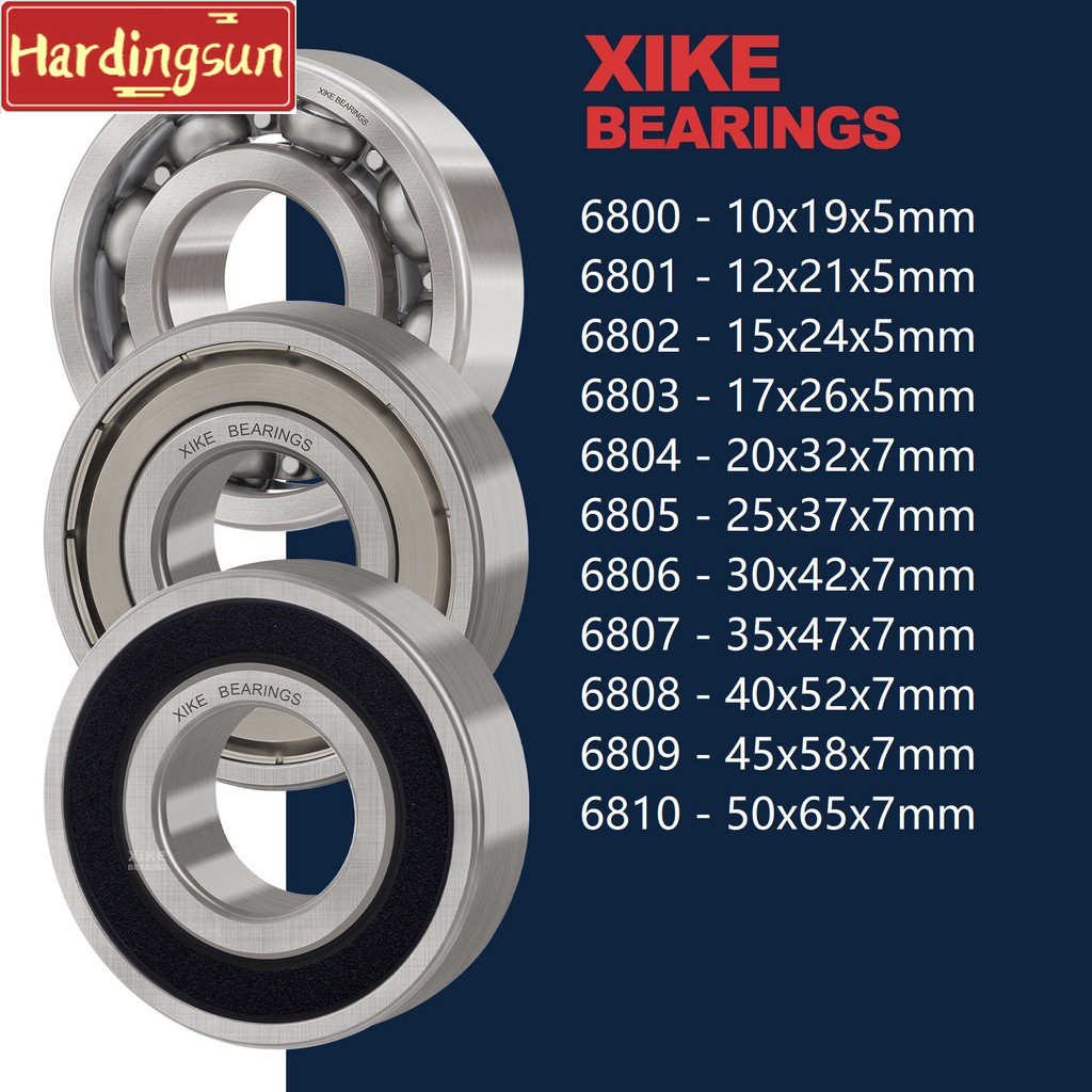 Xike 6800 6801 6802 6803 6804 6805 6806 6807 6808 6809 6810 2RS/ZZ/เปิดตลับลูกปืนร่องลึก