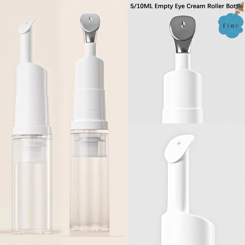 [FI] 5/10ml คอนเทนเนอร์เครื่องสําอางที่ว่างเปล่าสําหรับครีมบํารุงรอบดวงตานวด Essential ขวดรีฟิลลิปบาล์มโลหะด้านบนหลอดนุ่มดี