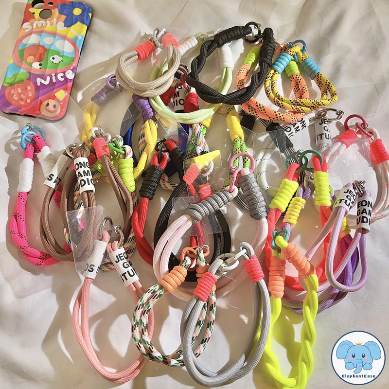 ทอข้อมือเชือกคล้องโทรศัพท์มือถือ โซ่โทรศัพท์มือถือป้องกันการสูญหาย เคสโทรศัพท์มือถือเชือกคล้องโทรศัพท์มือถือ