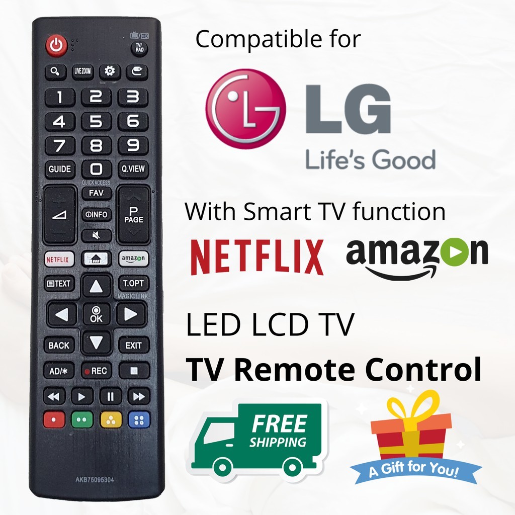 มือสองมือสองใช้สําหรับ LG AKB75095304 LED / LCD TV / SMART TV รีโมทคอนโทรลทดแทน 5304