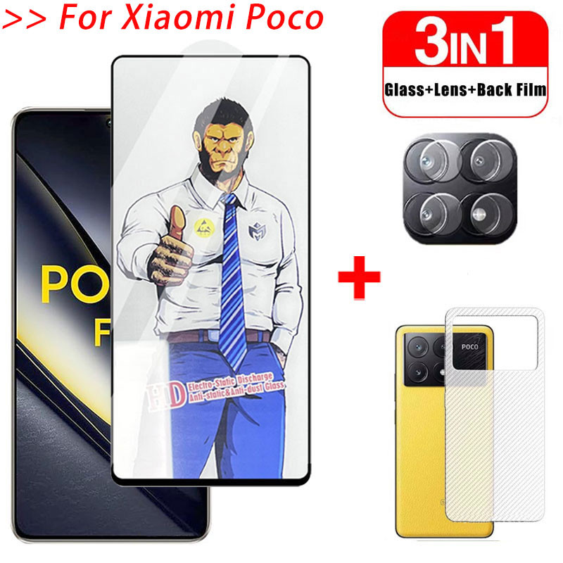 Gorilla กระจกนิรภัยป้องกันหน้าจอสําหรับ สำหรับ Xiaomi Poco F6 F5 X6 X5 X4 X3 NFC M6 Plus M5 M5s M4 M