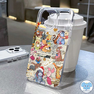 เคสใสลายวินนี่ทิกเกอร์สุดเทรนด์อนิเมะ เคสไอโฟน16 เคส IPhone 17 air 13 16 11 15 12 14 Pro Max XS X XR Max 7 8 Plus SE