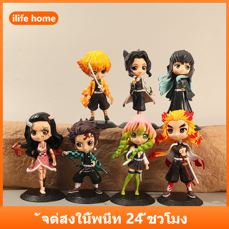 💥จัดส่งจากประเทศไทย💥Demon Slayer Sanemi Akaza Kokushibo คอสเพลย์ Yoriichi อะนิเมะ Battle รูป COD สต็