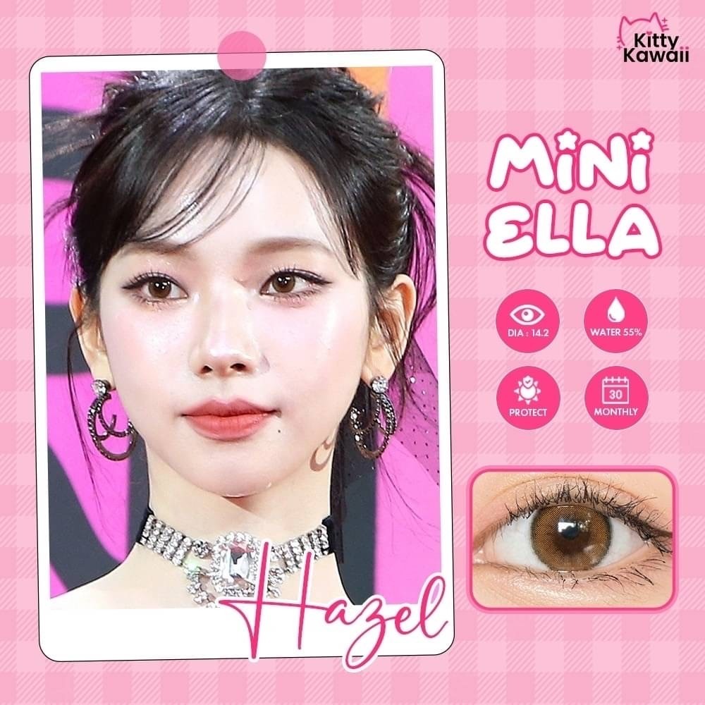 คอนแทคเลนส์ Mini Ella💕ขนาดมินิ 💕 Brown / Hazel / Gray(KittyKawaii)