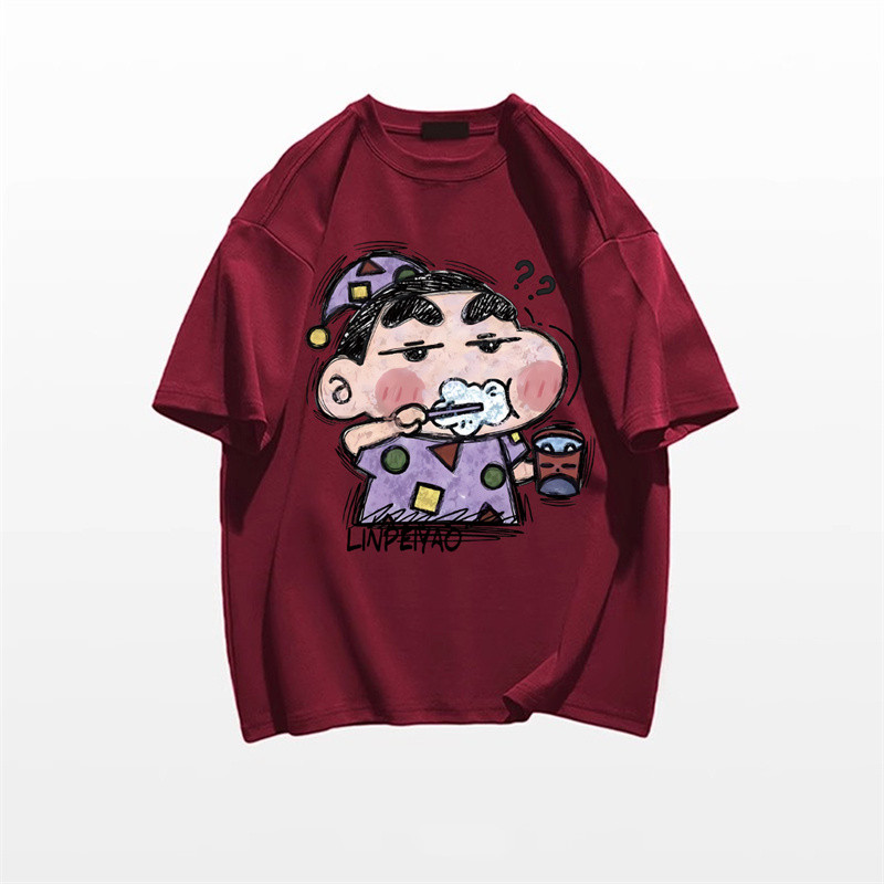 【My-T】🚀 เสื้อชินจัง พิมพ์ลาย "Xiaoxin Brushing"ผ้าฝ้ายแท้ โคตรนุ่ม เสื้อคอกลม OVERSIZE เสื้ออนิเมะ เสื้อ