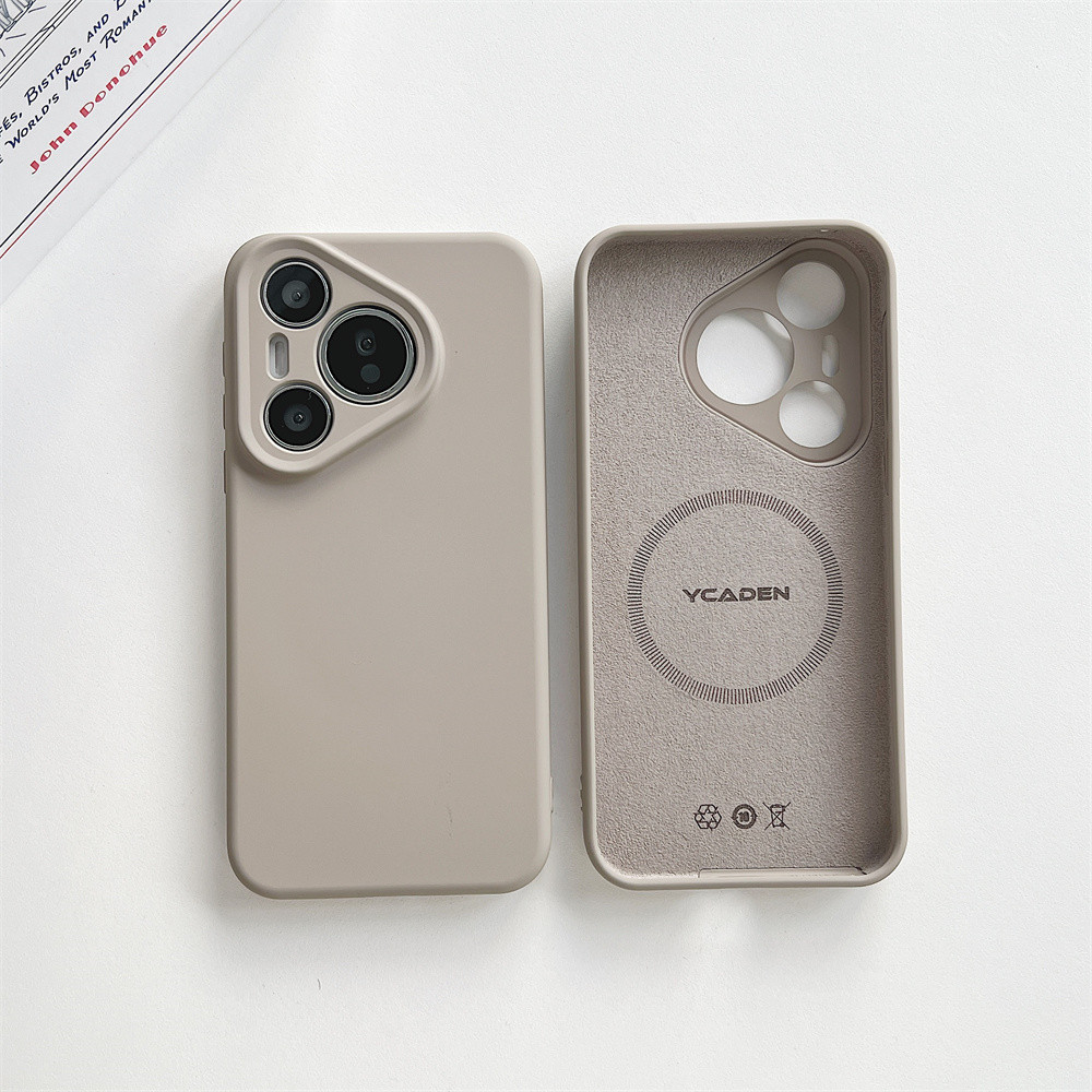 เคสซิลิโคนเหลวสําหรับ Huawei Pura 70 P60 P50 P70 Pro Mate 70 60 50 Pro Nova 12 Magnetic Wireless cas