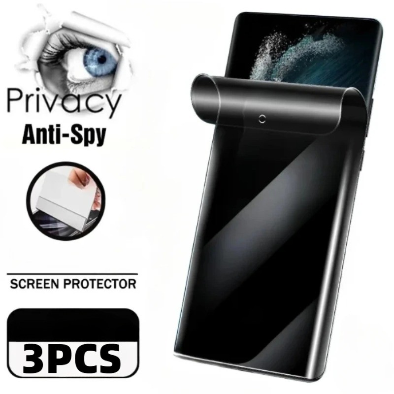 LavaZ6 Z4 Z3 Z2s Z2 3pcs HD Anti Spy Privacy Hydrogel ฟิล์มสําหรับ Lava Storm Agni Z6 Z4 Z3 Z2s Z3 X