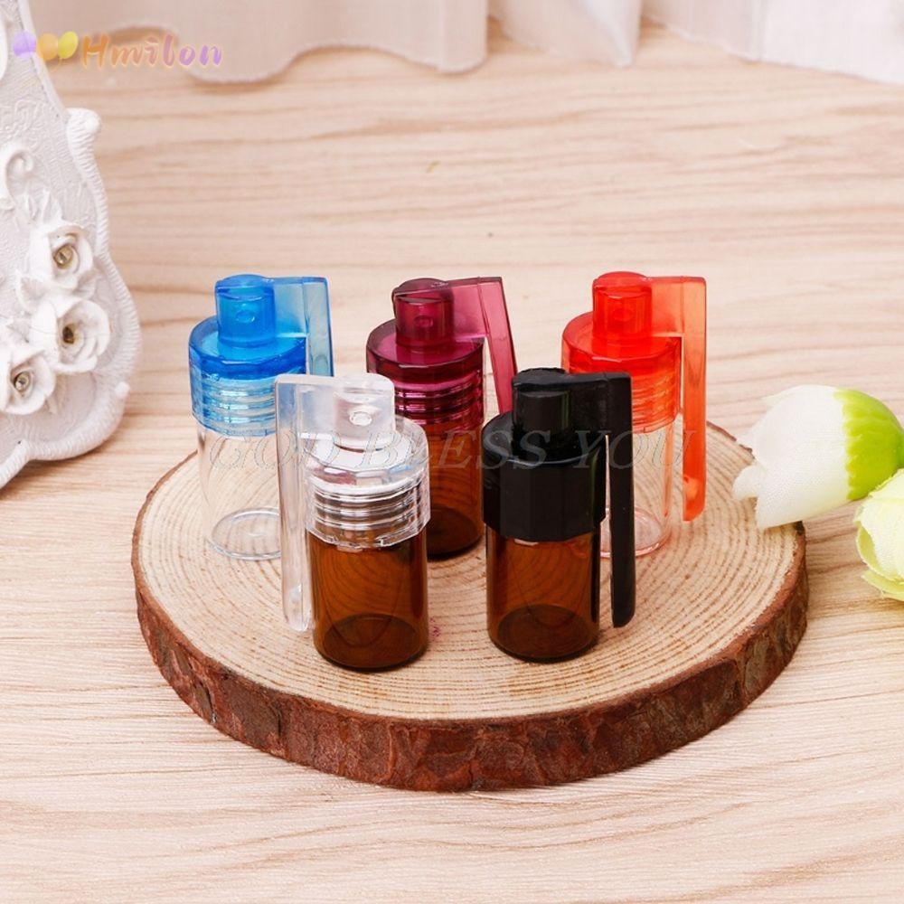 Hmilon ยาแก้วสีสุ่มแก้ว Vial ภาชนะเก็บแบบพกพา