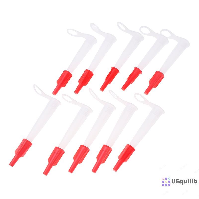 Uequilib 10PCS Caulking หัวฉีดแพ็คซิลิโคนหลอดหัวฉีด Re-Sealable Mastic สกรูใหม่